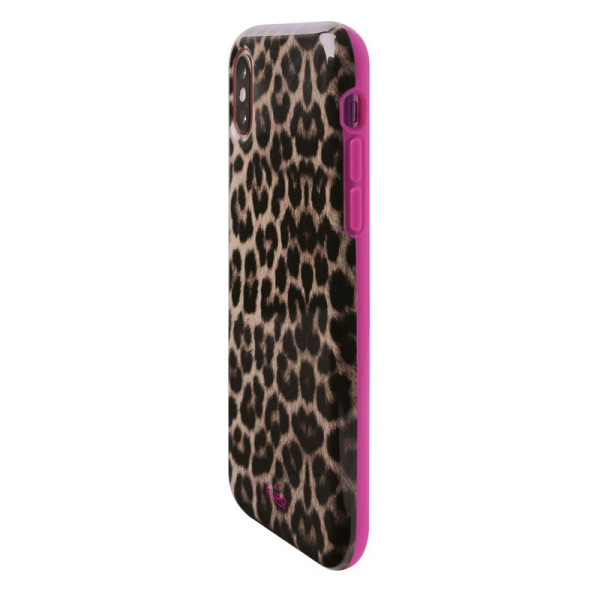 Etui Do iPhone XS Max Puro Glam Leopard Cover Brązowy