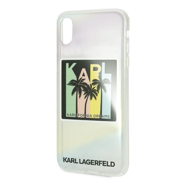 Etui Do iPhone XS Max Karl Lagerfeld Kalifornia Dreams Palms Wielokolorowy