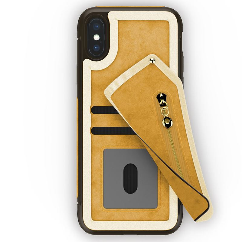 Etui Skórzane Do iPhone X Z Kieszeniami Na...