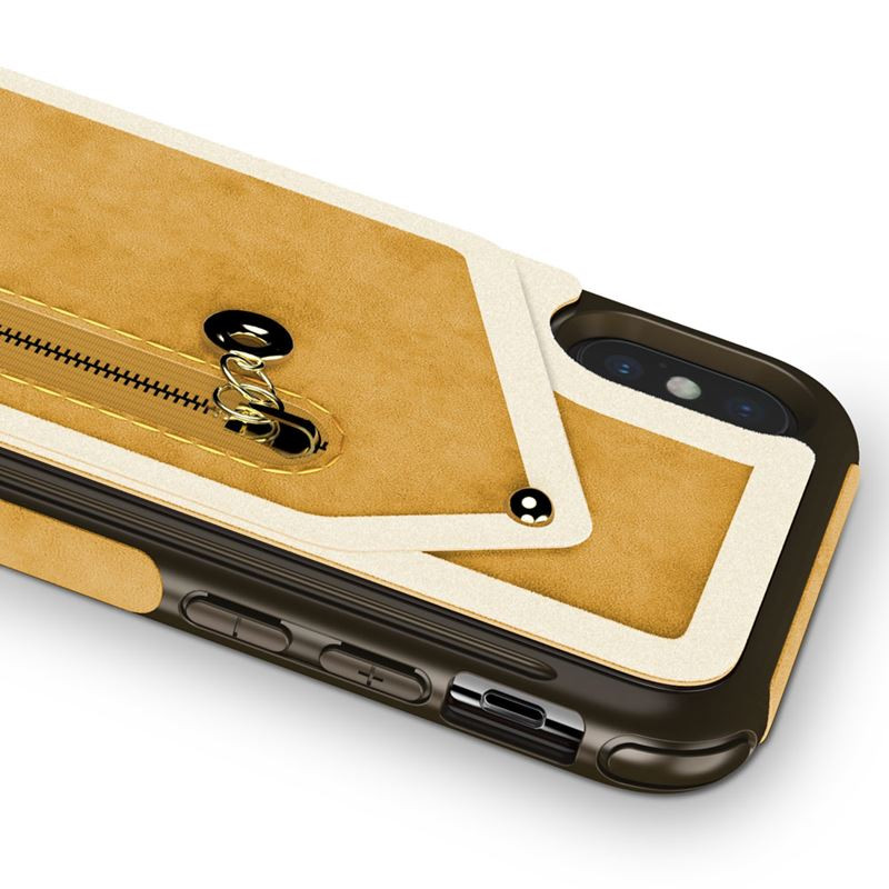 Etui Skórzane Do iPhone X Z Kieszeniami Na...
