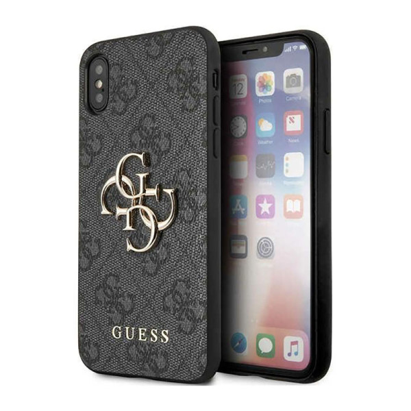 Etui Do iPhone X Guess 4G Big Metal Logo Szary