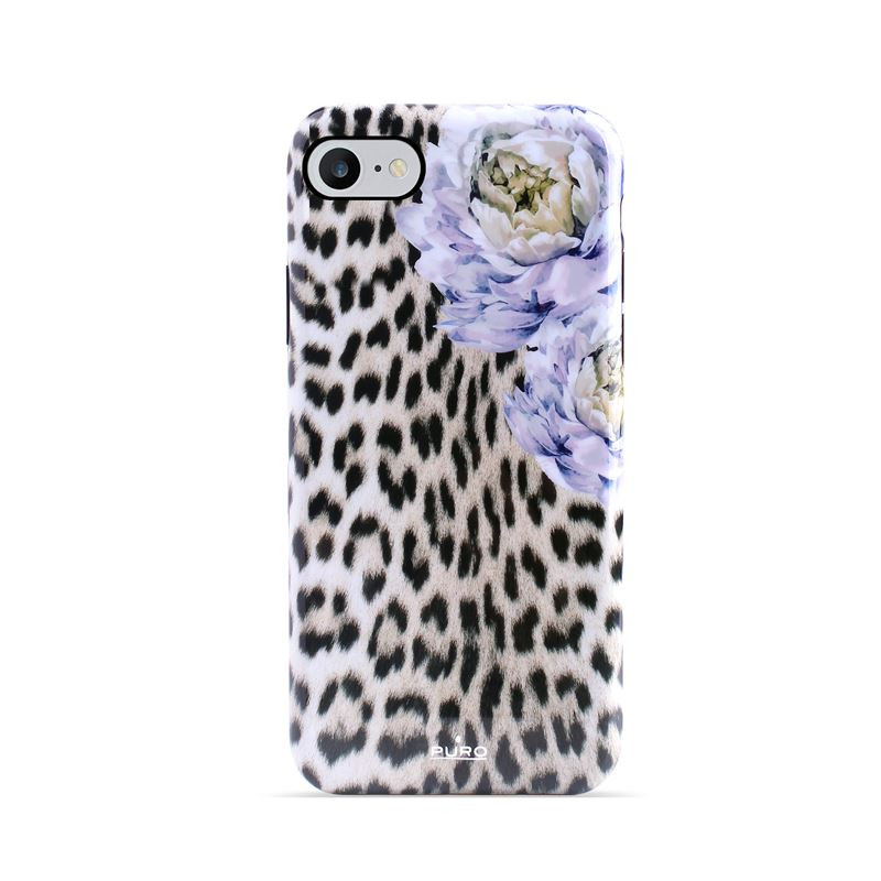 Etui Do iPhone SE 2020 / 8 / 7 / 6S Puro Glam Sweet Leopard Fioletowy