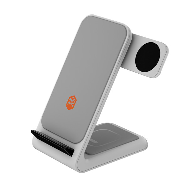 Ładowarka Bezprzewodowa 3w1 Do iPhone. AirPods I Apple Watch STM Chargetree Swing Biały
