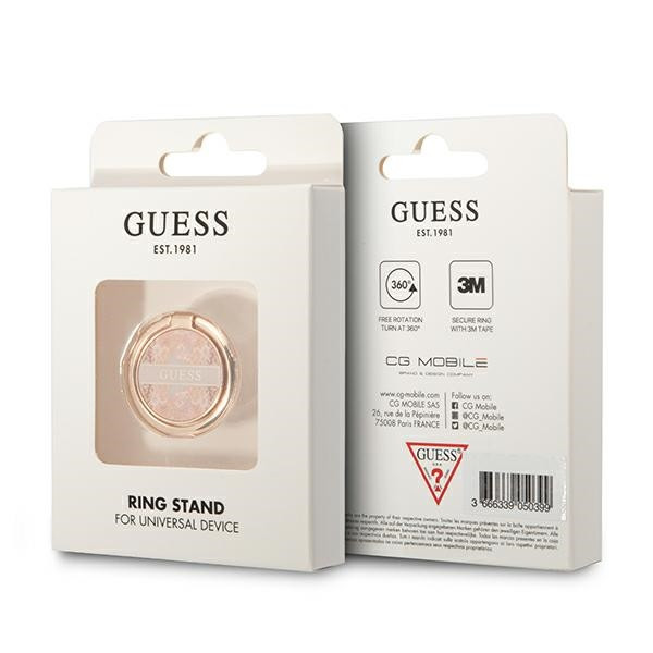 Uchwyt Magnetyczny Na Palec Do Telefonu Guess Ring Stand Paisley Złoty