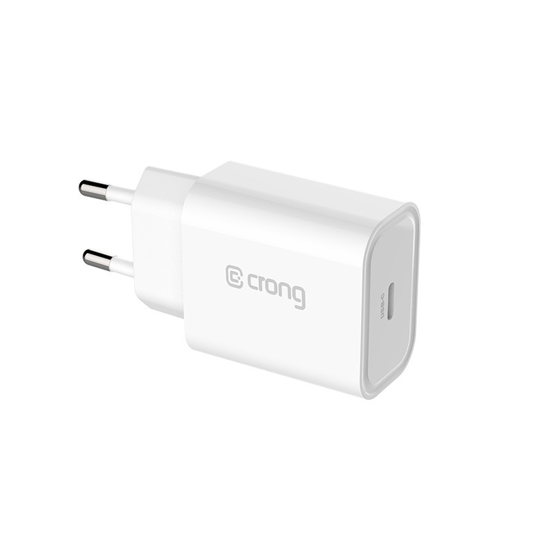 Ładowarka Sieciowa USB-C Power Delivery 20 W Crong USB-C Travel Charger Biały