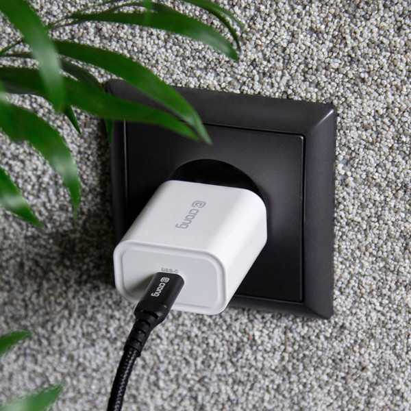 Ładowarka Sieciowa USB-C Power Delivery 20 W Crong USB-C Travel Charger Biały