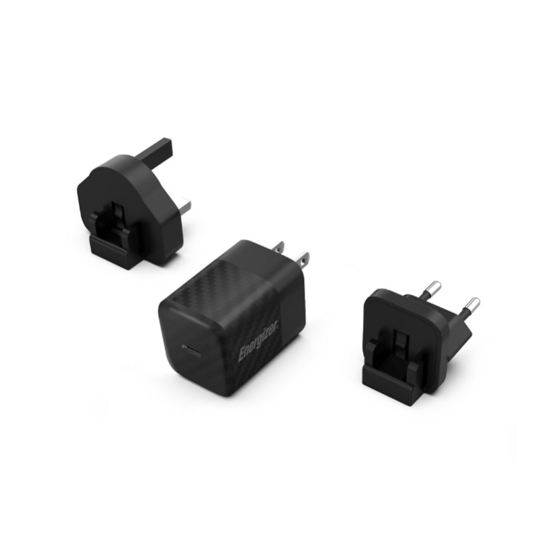 Ładowarka Sieciowa Multiplug EU / UK / US Gan USB-C 20 W Pd Energizer Ultimate Czarny