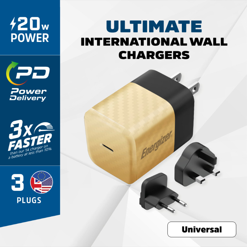 Ładowarka Sieciowa Multiplug EU / UK / US Gan...