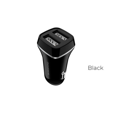 Ładowarka Samochodowa 2x USB Borofone Czarny