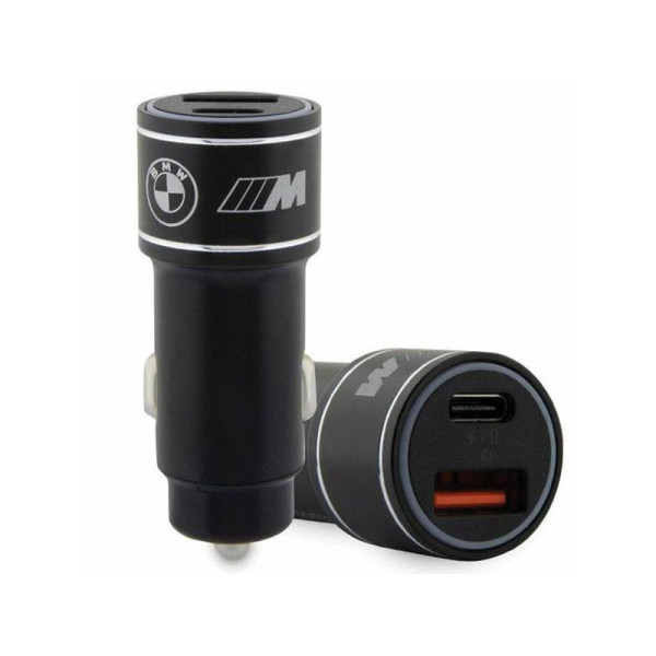 Ładowarka Samochodowa Fast Charge USB-C & USB-A Pd 18 W + QC 3.0 18 W BMW M Edition Czarny