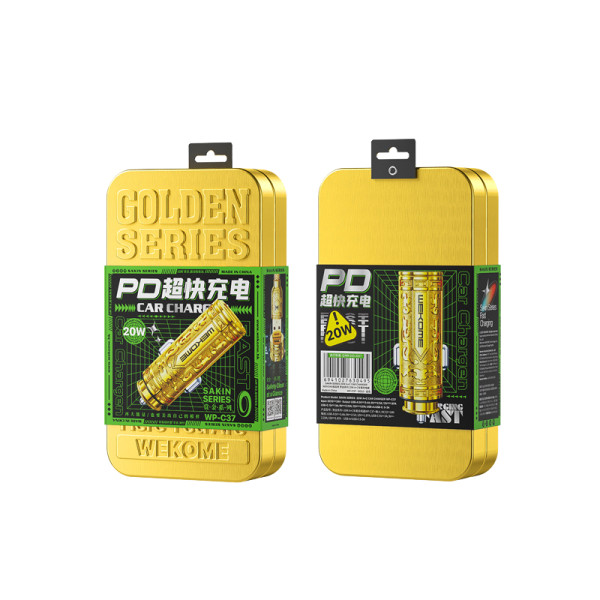 Ładowarka Samochodowa USB-C & USB-A Fast Charging PD 20 W Wekome Wp-C37 Sakin Series Złoty