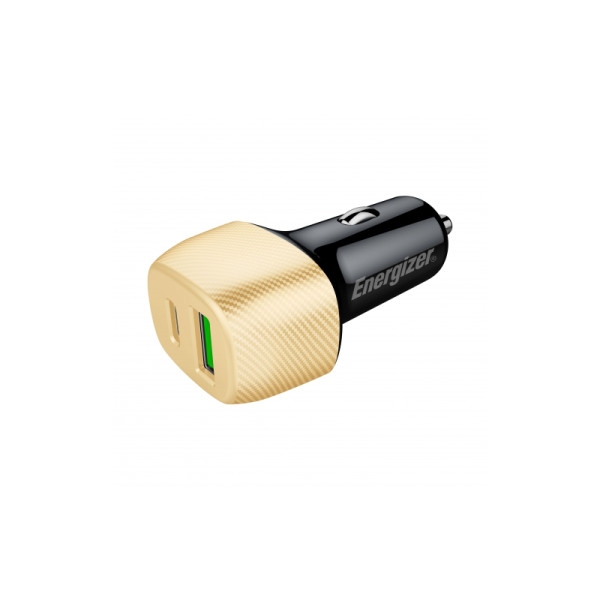 Ładowarka Samochodowa USB-C & USB-A 38 W Pd + QC 3.0 Energizer Ultimate Złoty