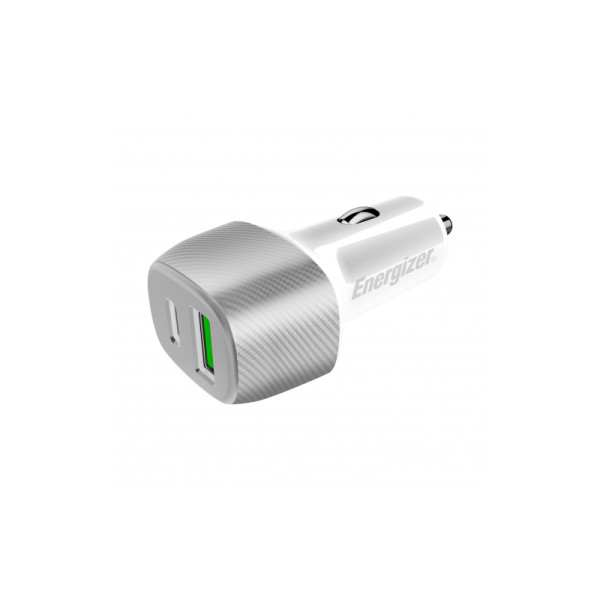 Ładowarka Samochodowa USB-C & USB-A 38 W Pd + QC 3.0 Energizer Ultimate Biały