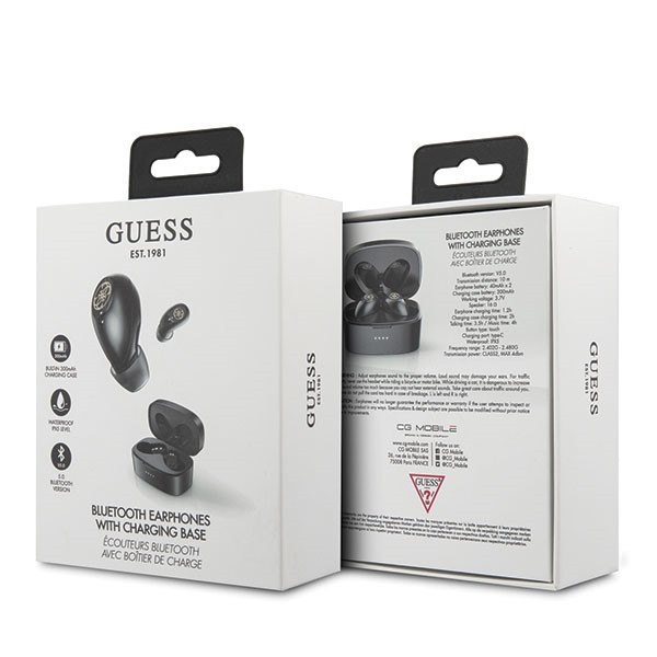 Słuchawki Tws + Stacja Dokująca Guess Wireless Earphones 5.0 4H Czarny