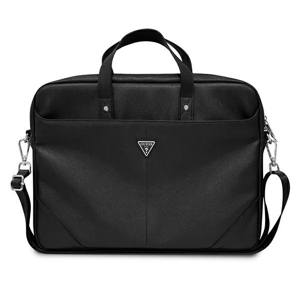 Torba Na Notebooka 16 " Guess Saffiano Triangle Logo Computer Bag Czarny