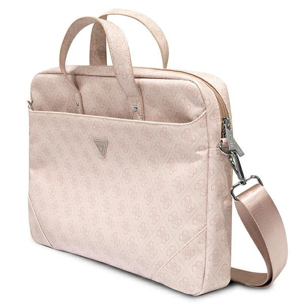 Torba Na Notebooka 16 " Guess Saffiano 4G Triangle Logo Computer Bag Różowy