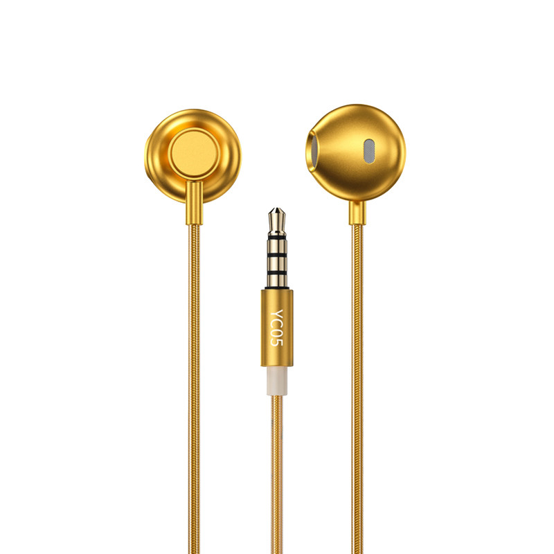 Słuchawki Przewodowe Jack 3.5 mm Wekome Yc05 Sakin Series Złoty