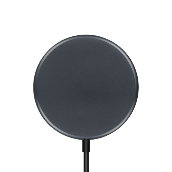 Ładowarka Indukcyjna Aluminiowa MagSafe 15 W Crong Magspot Wireless Charger Szary