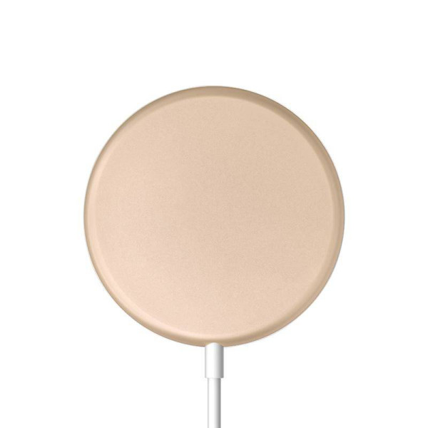 Ładowarka Indukcyjna Aluminiowa MagSafe 15 W Crong Magspot Wireless Charger Złoty