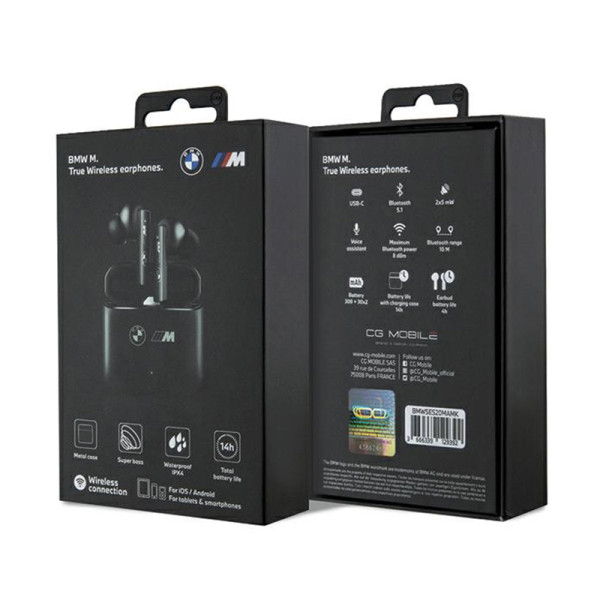 Słuchawki Tws + Stacja Dokująca BMW M Collection Czarny