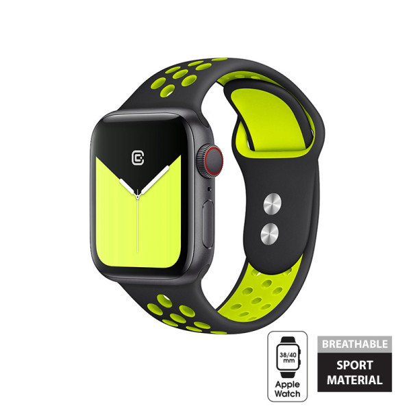 Pasek Do Apple Watch 38 / 40 / 41 mm Crong Duo Sport Czarny
