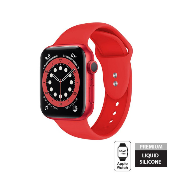 Pasek Do Apple Watch 38 / 40 / 41 mm Crong Liquid Czerwony