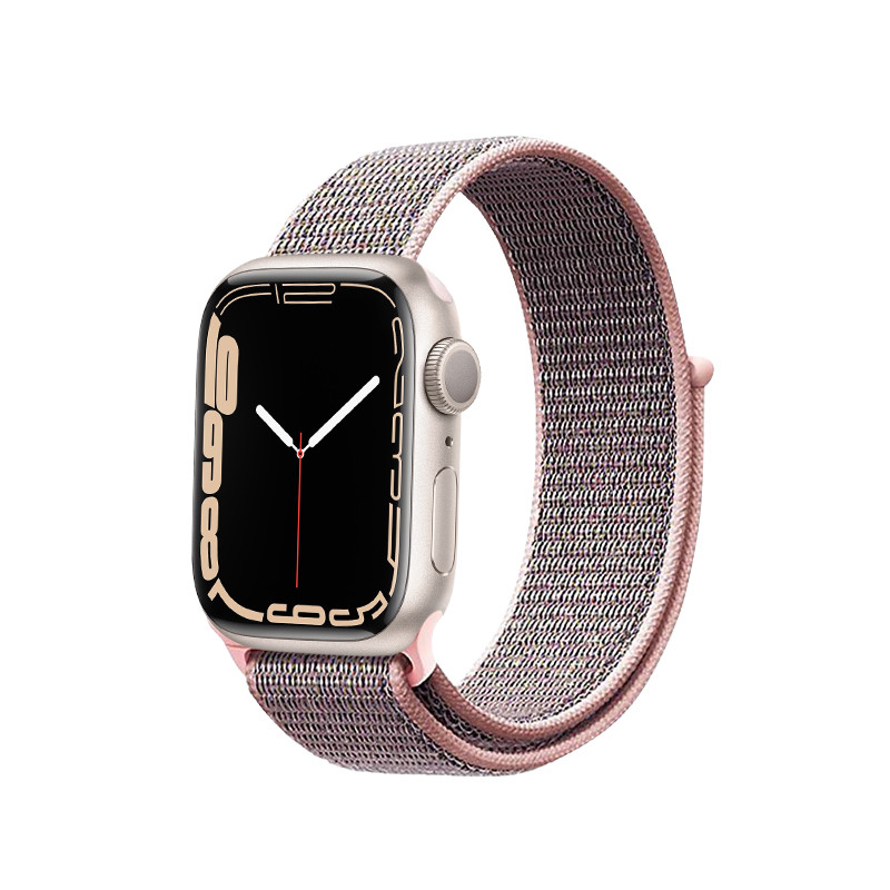 Pasek Sportowy Do Apple Watch 38 / 40 / 41 mm Crong Nylon Różowy