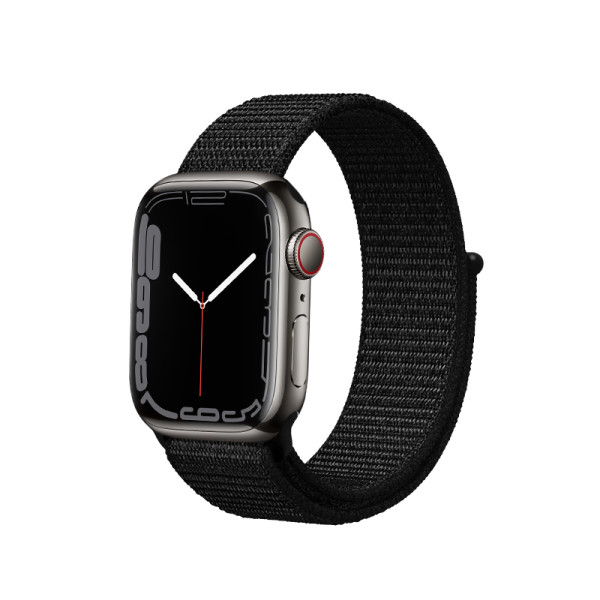 Pasek Sportowy Do Apple Watch 38 / 40 / 41 mm Crong Nylon Reflex Czarny