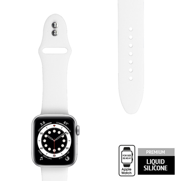Pasek Do Apple Watch 38 / 40 / 41 mm Crong Liquid Biały