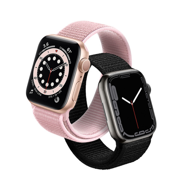 Pasek Sportowy Do Apple Watch 38 / 40 / 41 mm Crong Nylon Różowy