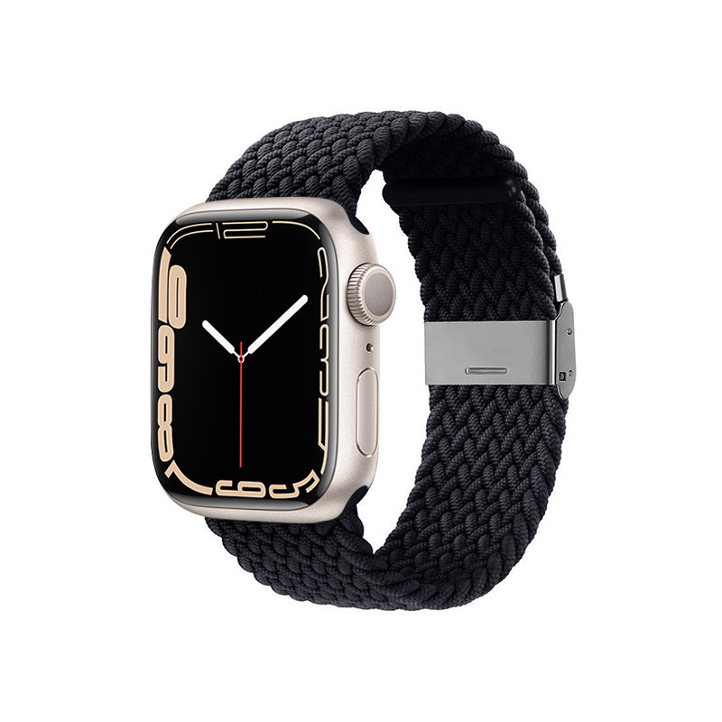Pasek Pleciony Do Apple Watch 38 / 40 / 41 mm Crong Wave Band Szary