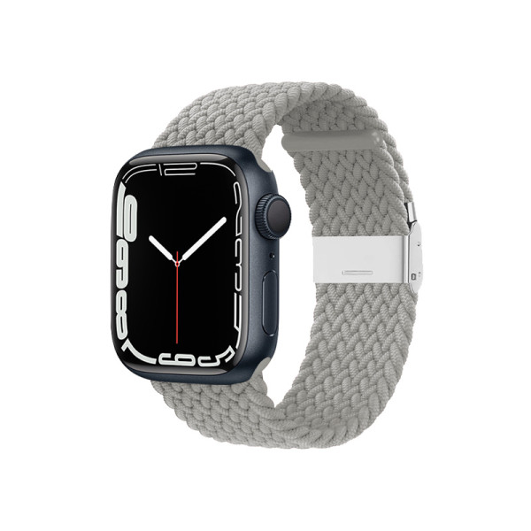 Pasek Pleciony Do Apple Watch 38 / 40 / 41 mm Crong Wave Band Szary