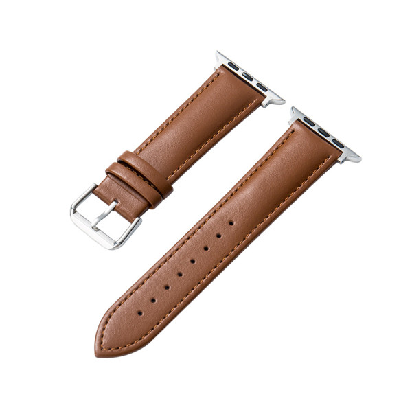 Pasek Z Naturalnej Skóry Do Apple Watch 38 / 40 / 41 mm Crong Noble Band Brązowy