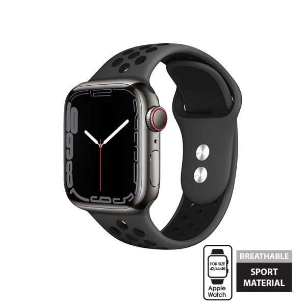 Pasek Do Apple Watch 42 / 44 / 45 / 49 mm Crong Duo Sport Szary