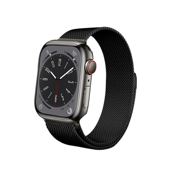 Bransoletka Ze Stali Nierdzewnej Do Apple Watch 42 / 44 / 45 / 49 mm Crong Milano Steel Czarny