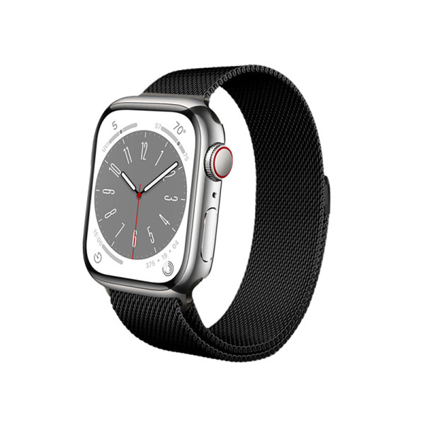 Bransoletka Ze Stali Nierdzewnej Do Apple Watch 42 / 44 / 45 / 49 mm Crong Milano Steel Czarny