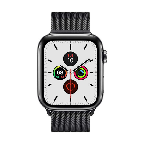 Bransoletka Ze Stali Nierdzewnej Do Apple Watch 42 / 44 / 45 / 49 mm Crong Milano Steel Czarny