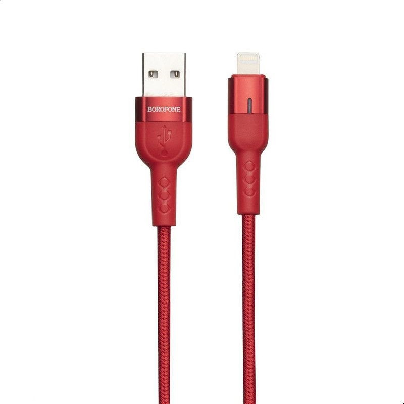 Kabel Połączeniowy USB Do Lightning 1.2 m Borofone Starlight Czerwony