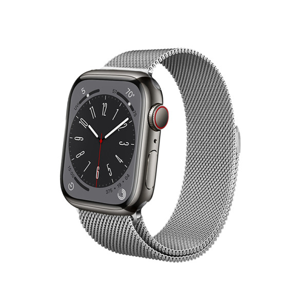 Bransoletka Ze Stali Nierdzewnej Do Apple Watch 42 / 44 / 45 / 49 mm Crong Milano Steel Srebrny