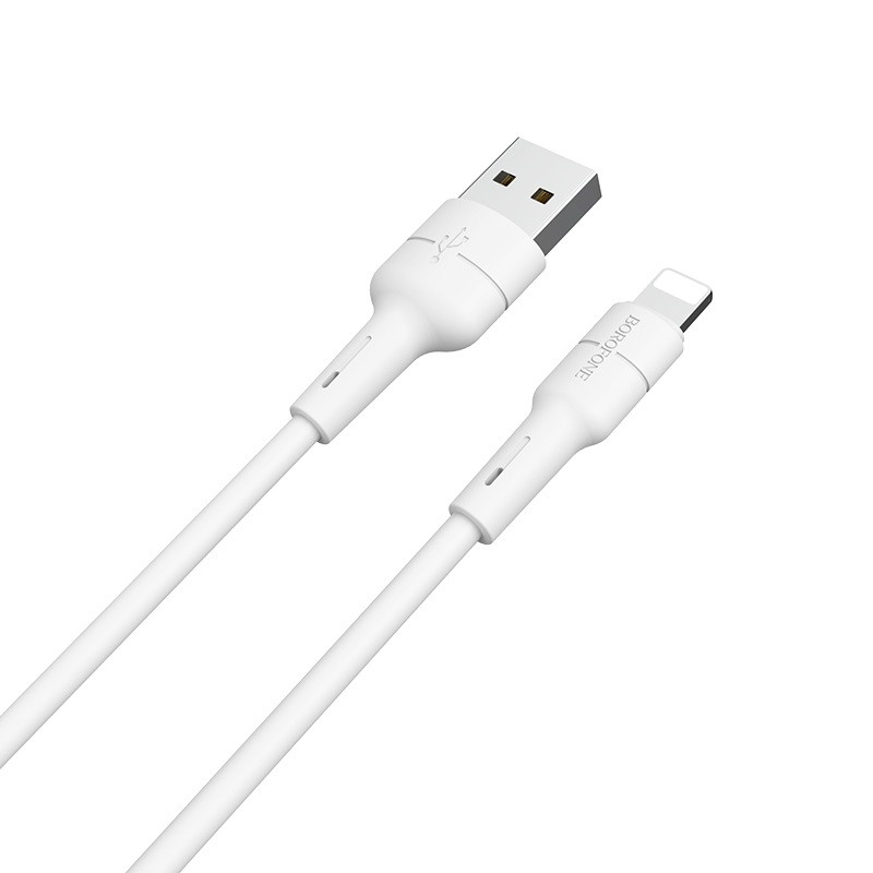Kabel Połączeniowy USB Do Lightning 1 m Borofone Silicone Biały