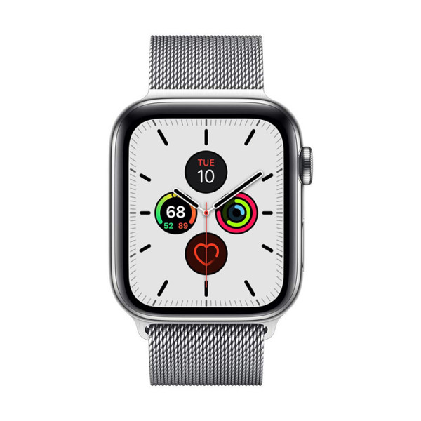 Bransoletka Ze Stali Nierdzewnej Do Apple Watch 42 / 44 / 45 / 49 mm Crong Milano Steel Srebrny