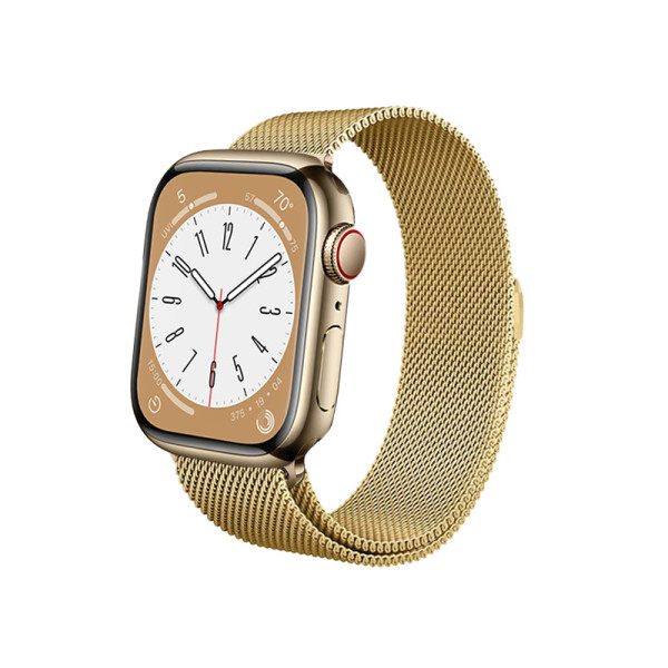 Bransoletka Ze Stali Nierdzewnej Do Apple Watch 42 / 44 / 45 / 49 mm Crong Milano Steel Złoty