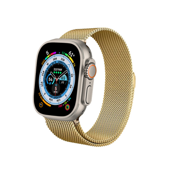 Bransoletka Ze Stali Nierdzewnej Do Apple Watch 42 / 44 / 45 / 49 mm Crong Milano Steel Złoty
