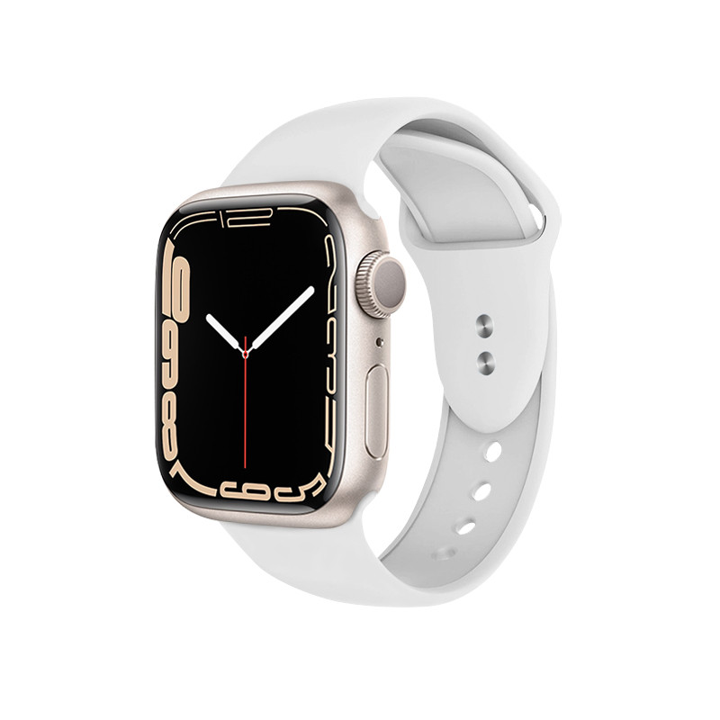 Pasek Do Apple Watch 42 / 44 / 45 / 49 mm Crong Liquid Biały