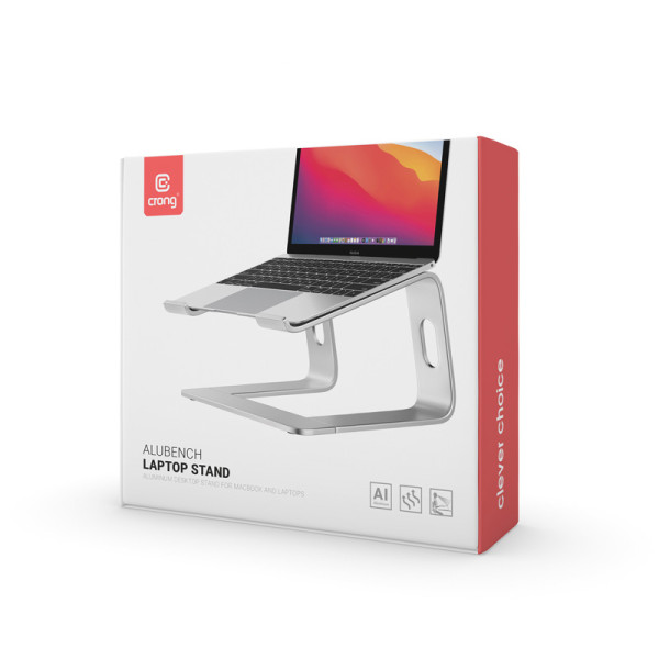 Podstawka Aluminiowa Do Laptopa Crong Alubench Srebrny