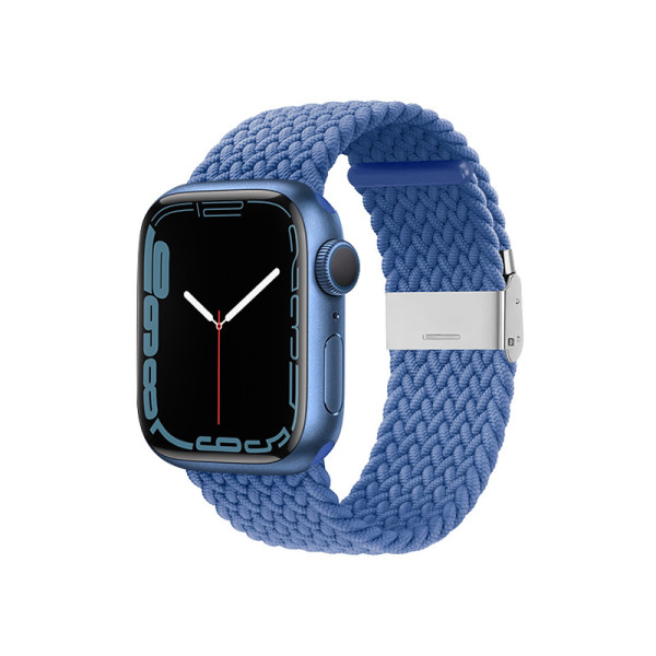 Pasek Pleciony Do Apple Watch 42 / 44 / 45 / 49 mm Crong Wave Band Niebieski