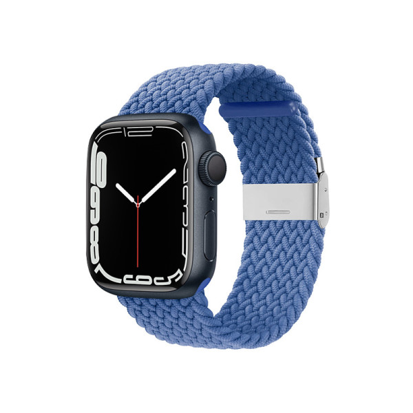 Pasek Pleciony Do Apple Watch 42 / 44 / 45 / 49 mm Crong Wave Band Niebieski