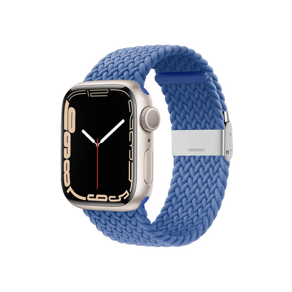 Pasek Pleciony Do Apple Watch 42 / 44 / 45 / 49 mm Crong Wave Band Niebieski