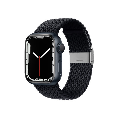 Pasek Pleciony Do Apple Watch 42 / 44 / 45 / 49 mm Crong Wave Band Szary