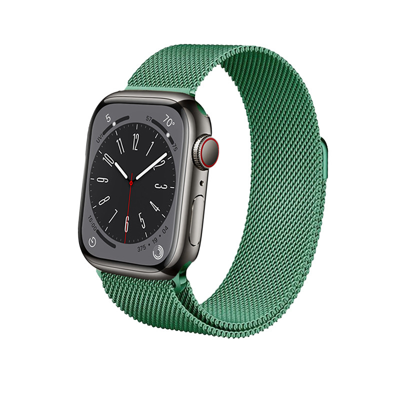 Bransoletka Ze Stali Nierdzewnej Do Apple Watch 42 / 44 / 45 / 49 mm Crong Milano Steel Zielony